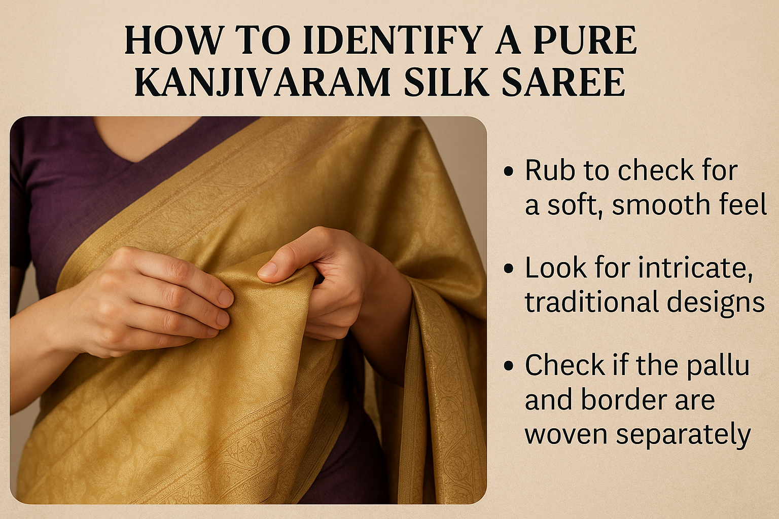How to Identify a Pure Kanjivaram Silk Saree?