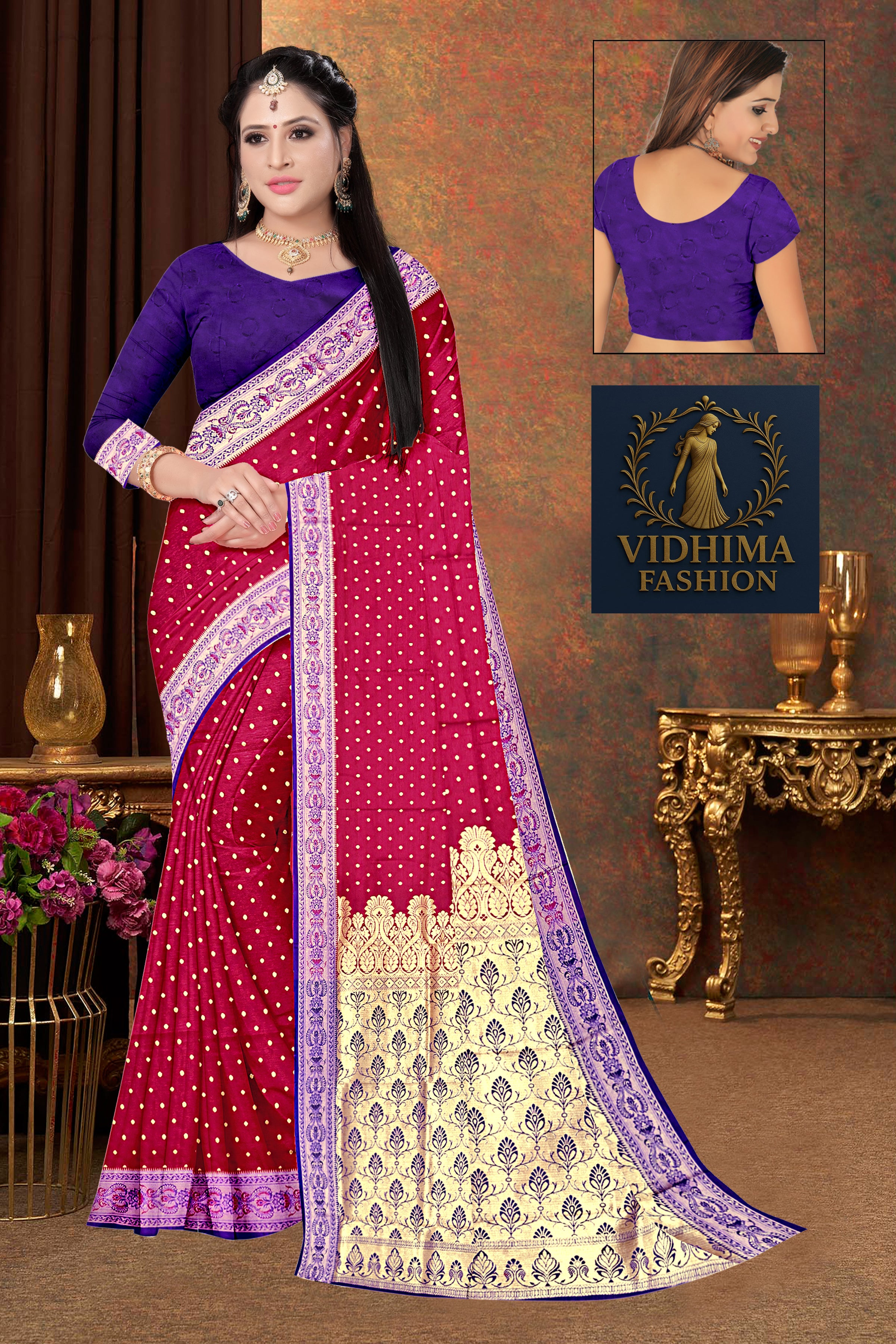 Red Banarasi Silk Saree