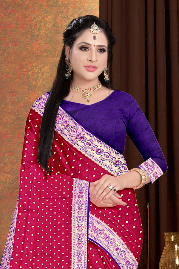 Red Banarasi Silk Saree