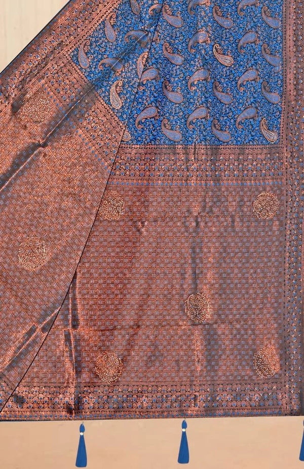Royal Indigo Kanjivaram Silk Saree