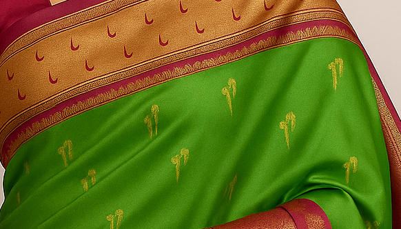 Green Maroon Paithani Silk Saree