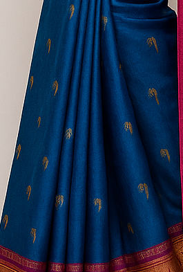 Royal Blue Paithani Silk Saree