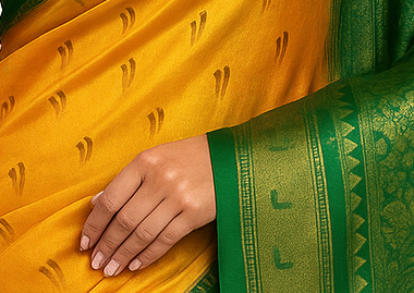 Sunshine Yellow Paithani Silk Saree