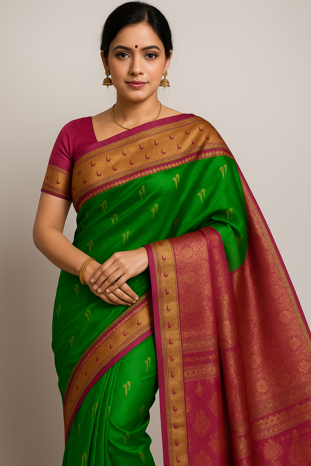 Royal Green Paithani Silk Saree