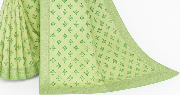 Pista Green Zari Woven Pure Silk Saree