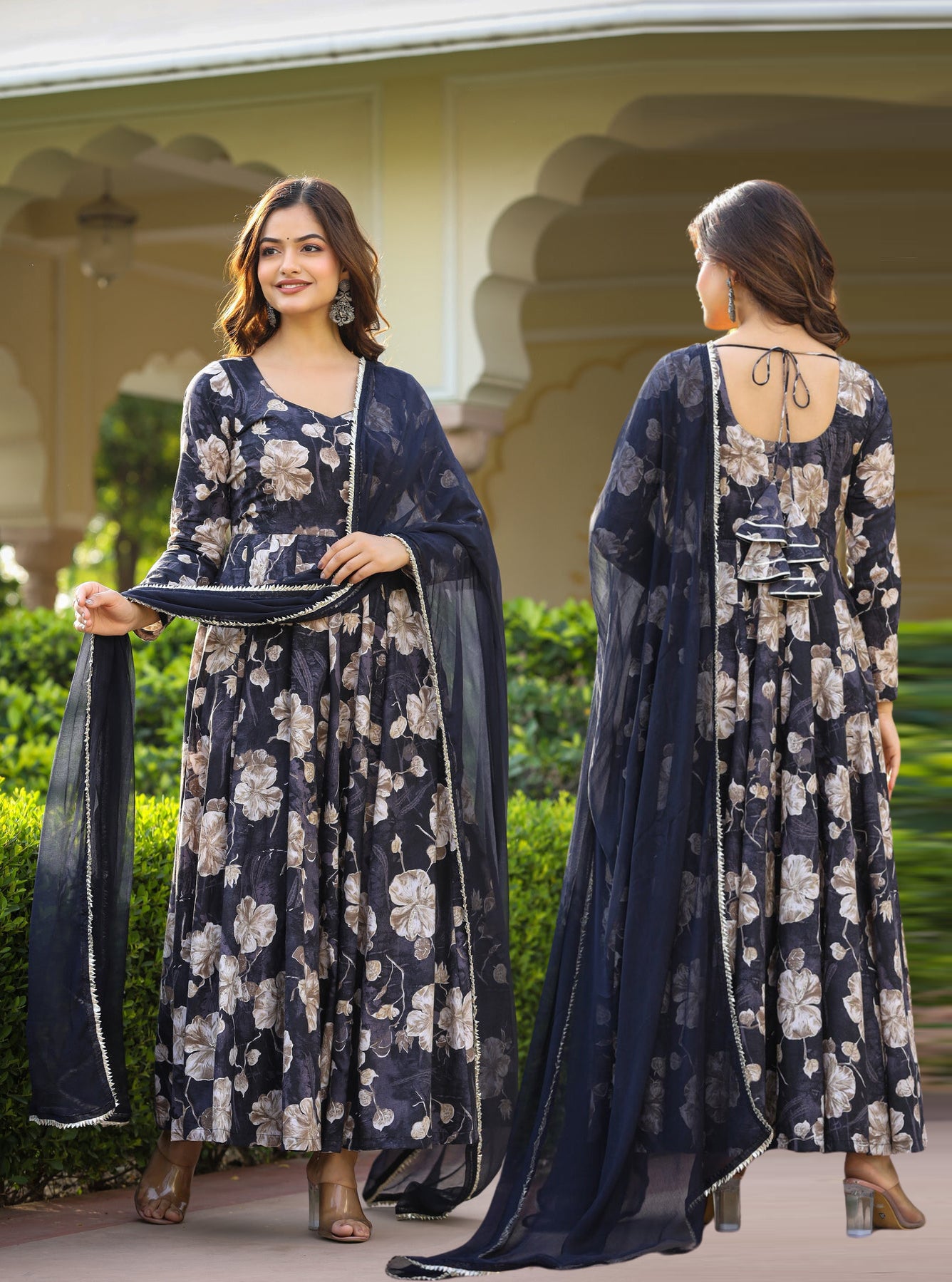 Royal Bloom Anarkali Set