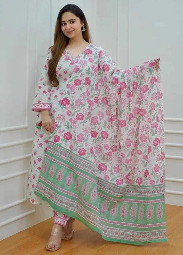 Blush Garden Kurti Set