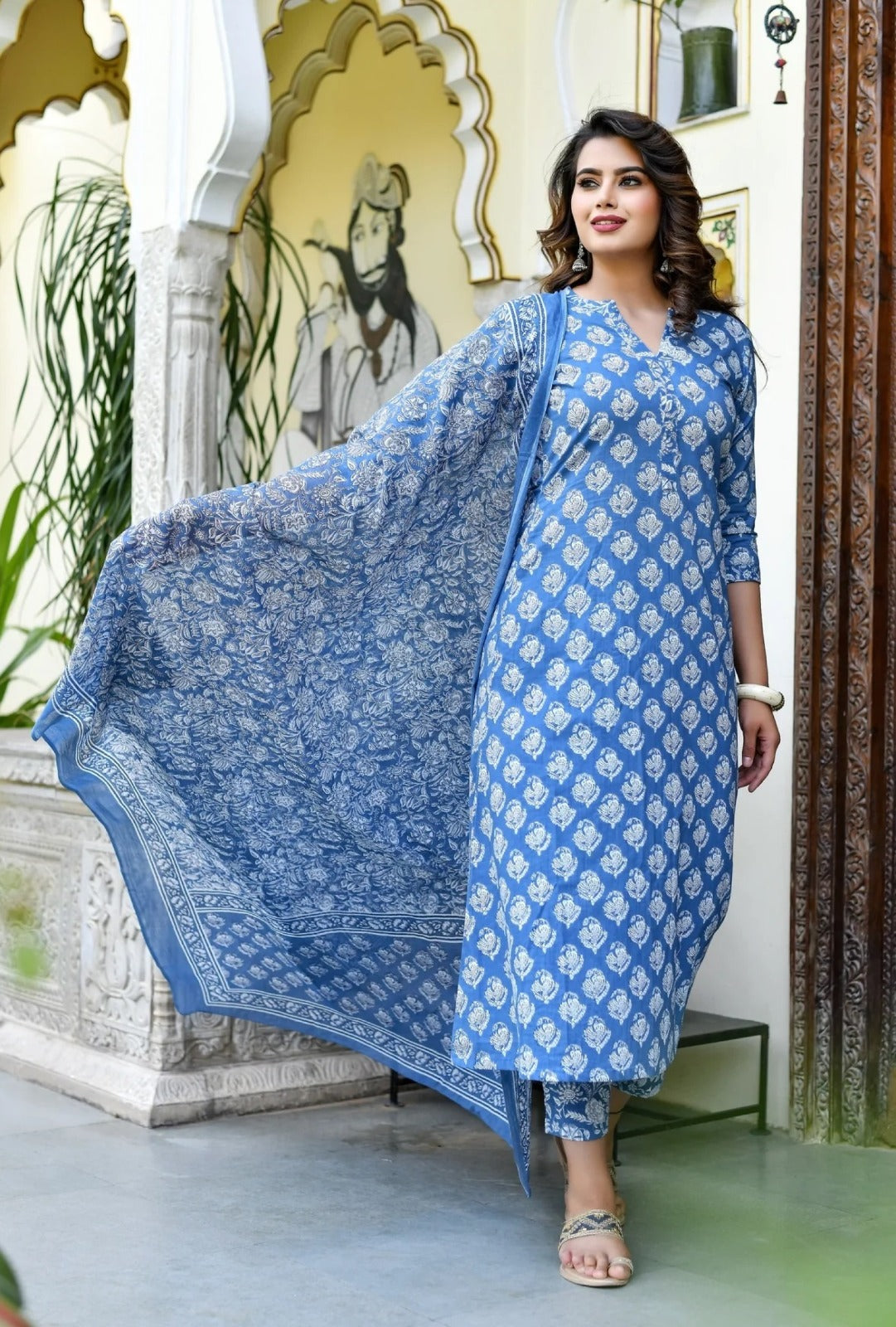 Indigo Charm Kurti Set
