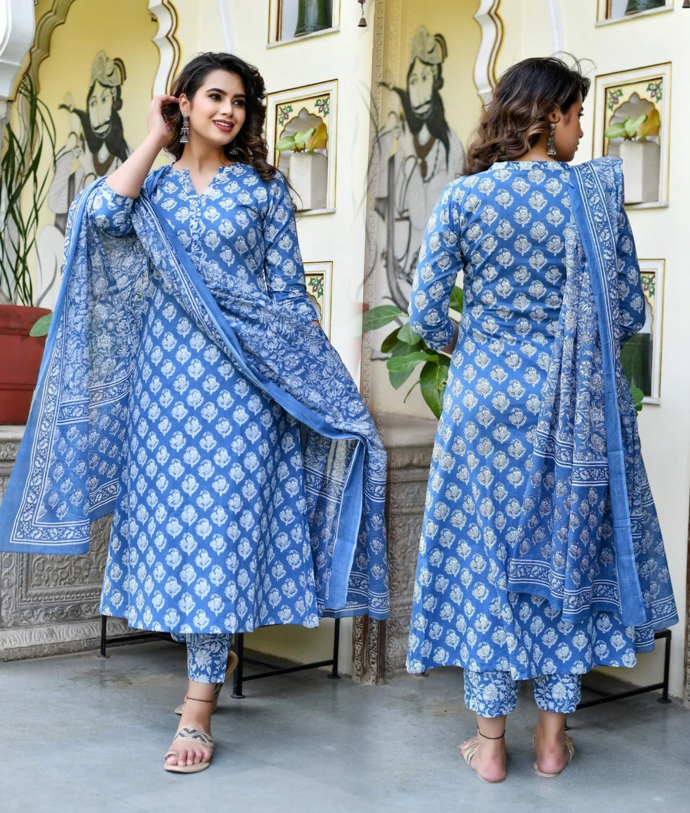 Indigo Charm Kurti Set