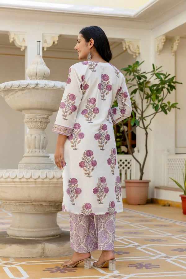 Ivory Blossom Kurta Set