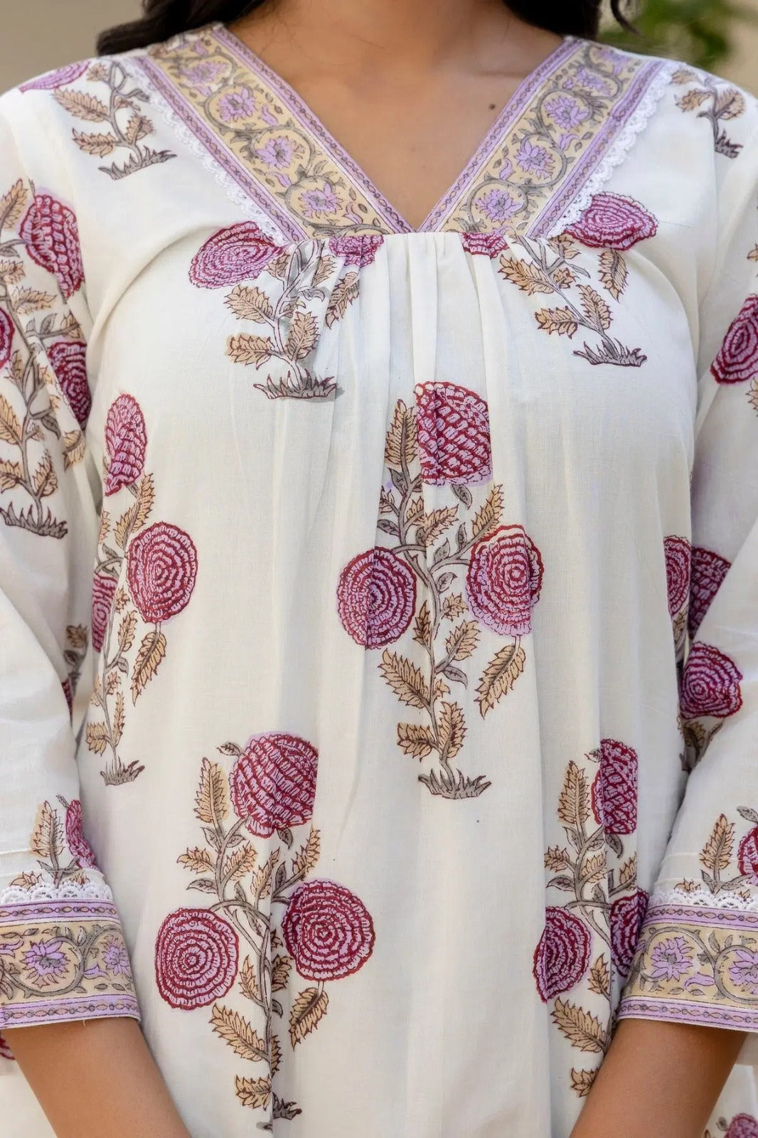 Ivory Blossom Kurta Set