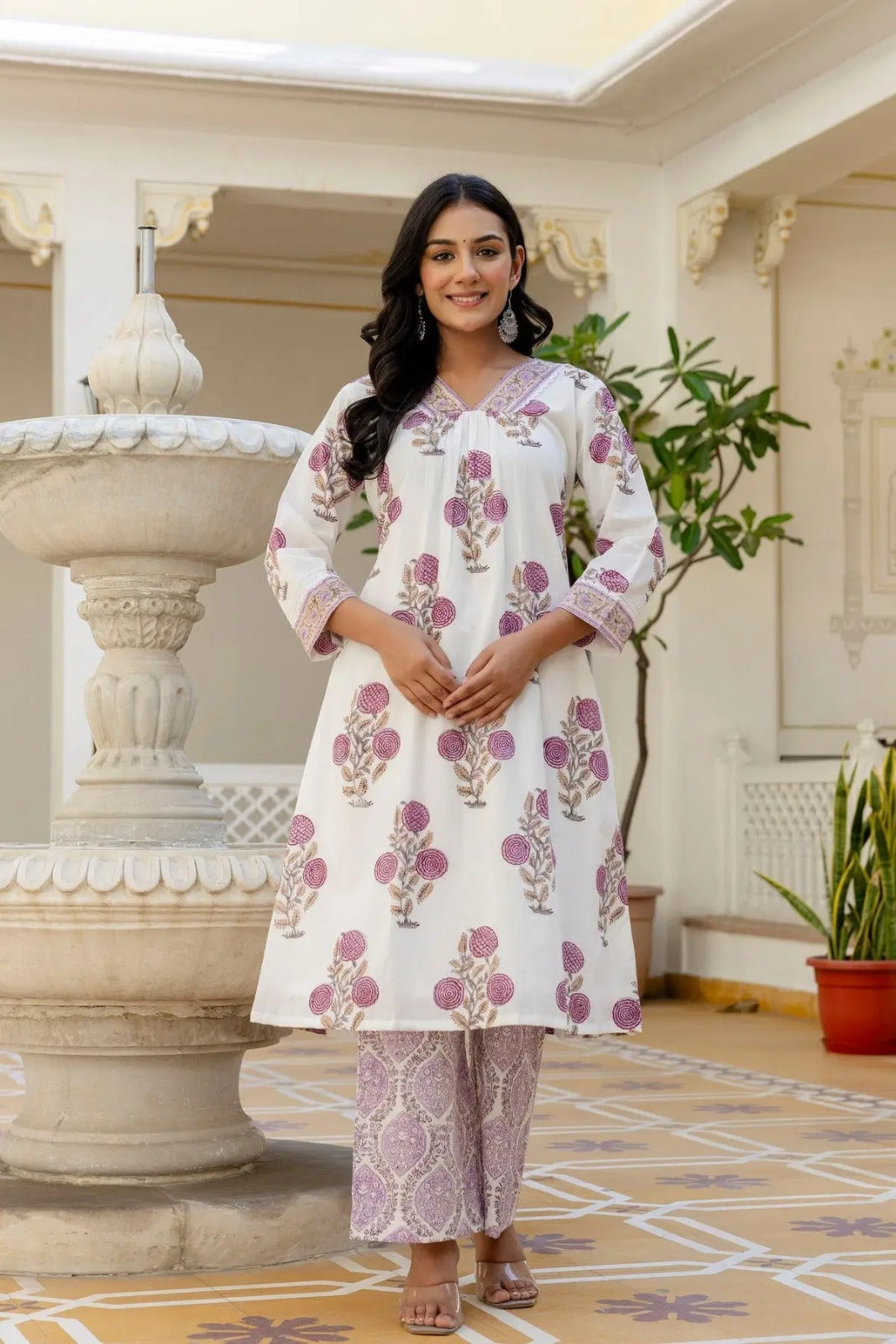 Ivory Blossom Kurta Set