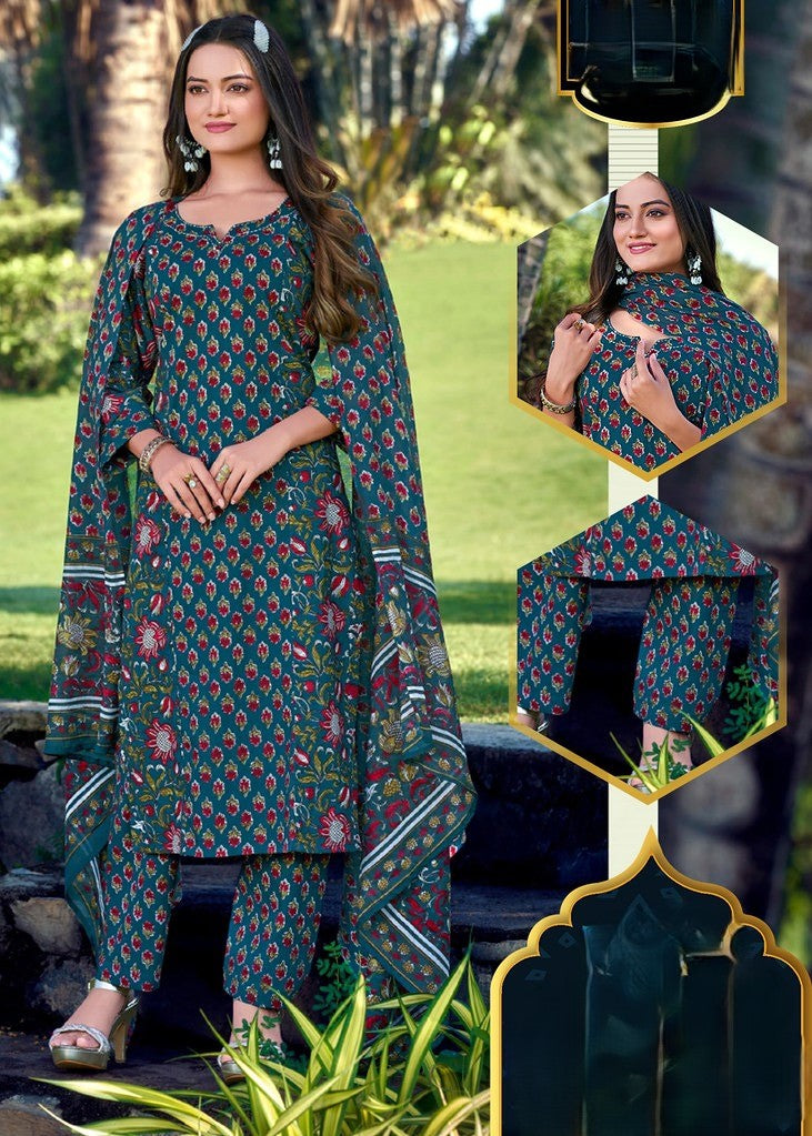 Midnight Meadow Kurti Set