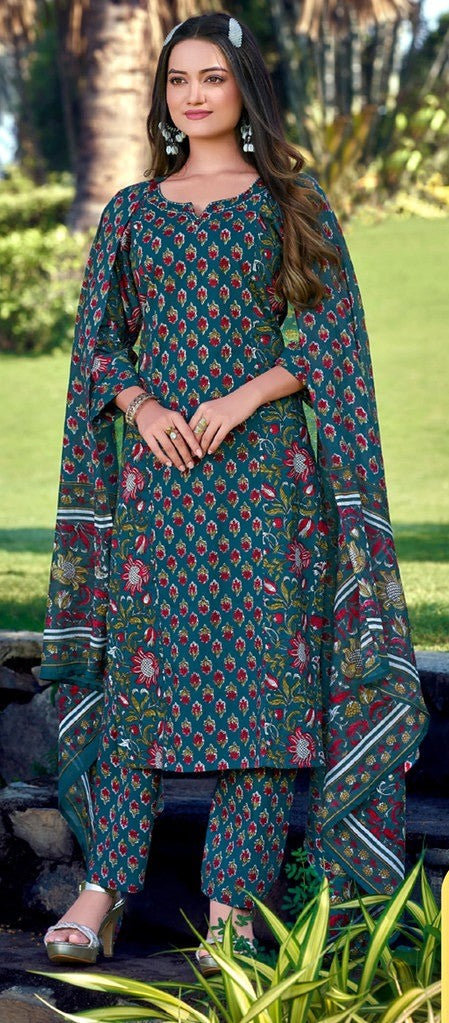 Midnight Meadow Kurti Set